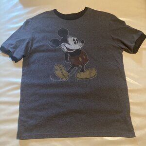 Mickey Mouse Disney Store Grey graphic T-Shirt with iconic Mickey on front